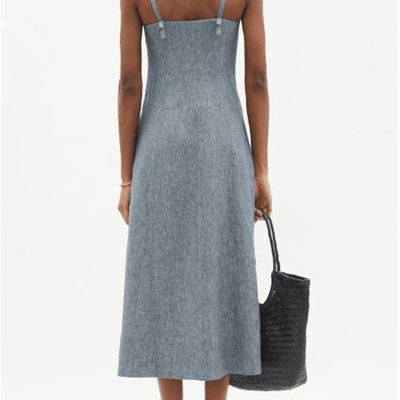 THREE GRACES blue linen maxi dress, size 2 - Picture 12 of 14